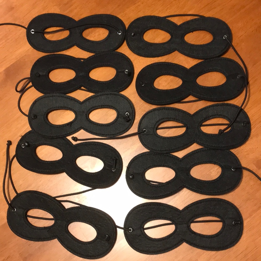 10 black Superhero masks